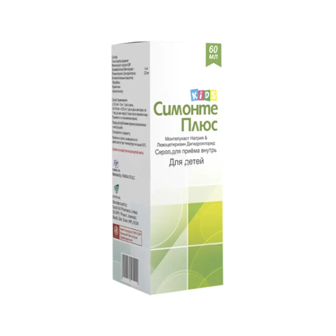 Simonte Plyus sirop 4mg+2,5mg/5ml 60ml №1